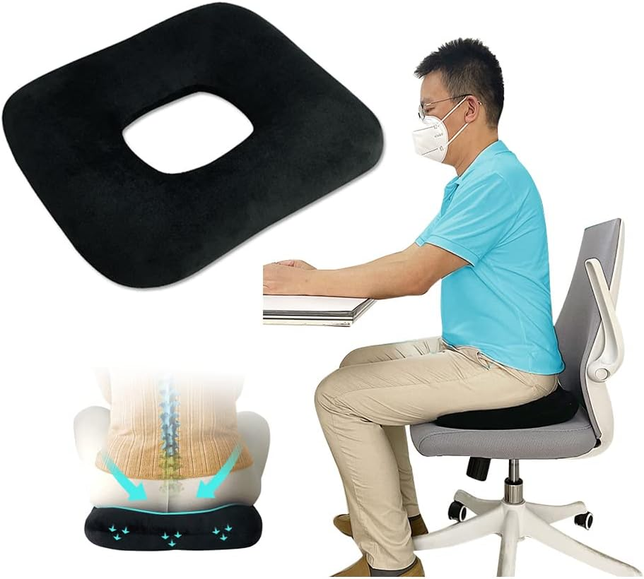 Donut Pillow for Hemorrhoid, Tailbone, Sciatica Pain Relief, Butt Donut Seat Cus
