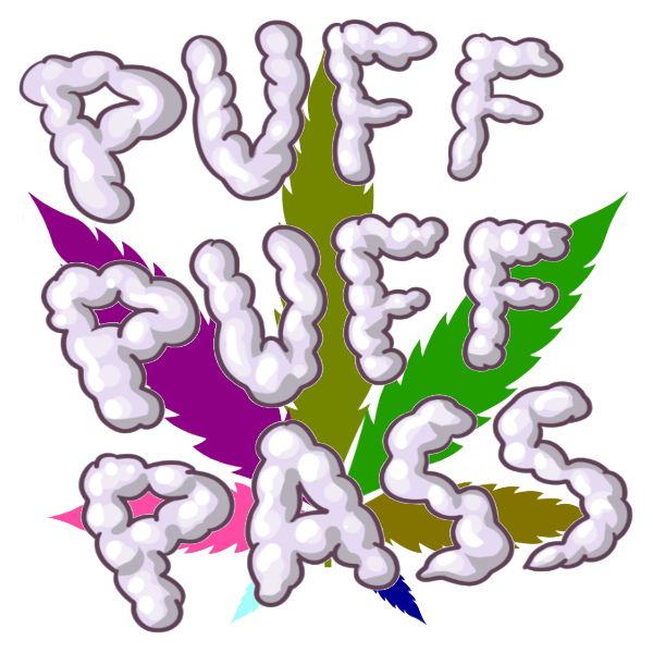 Puff Puff Pass Sticker Weatherproof Vinyl Stoner Decal Weed Marijuana Decor