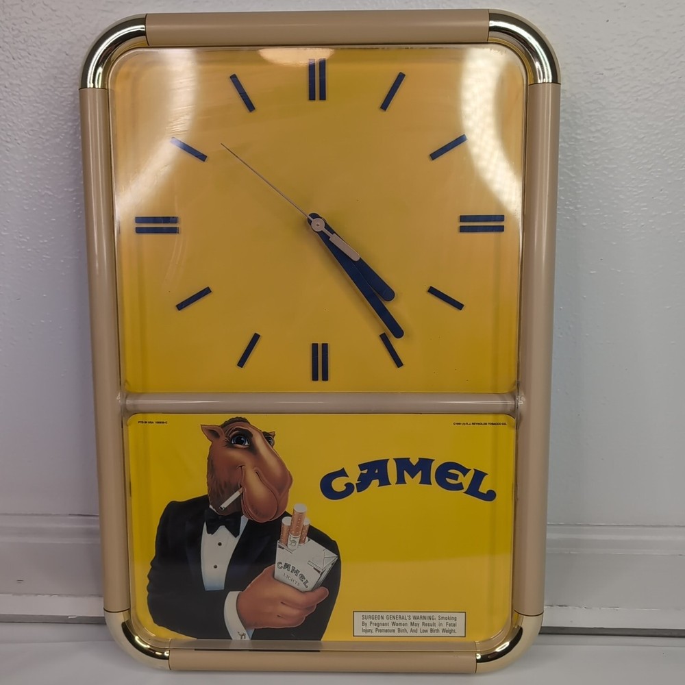 Vintage 1991 Joe Cool Camel Cigarette Wall Clock Advertising 14