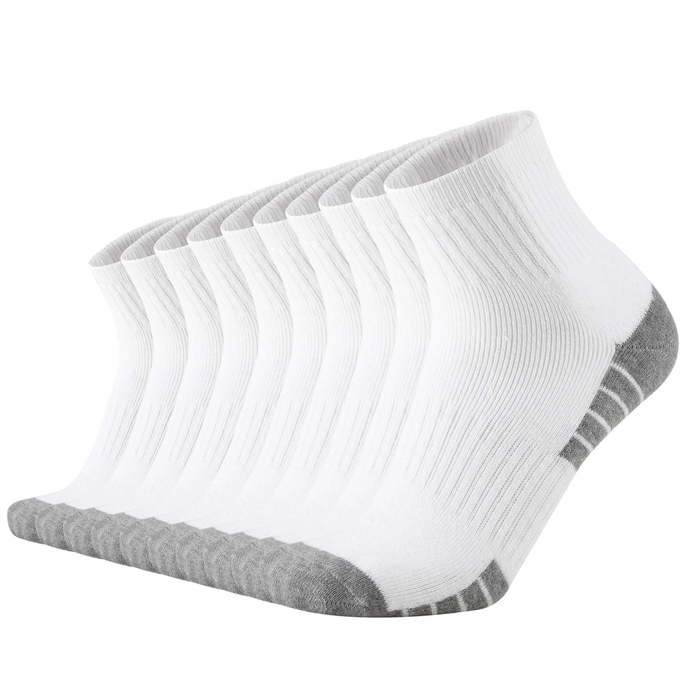 Cotton Low Cut Quarter Socks for Men Athletic Sport Work with Thick Cushion M...
