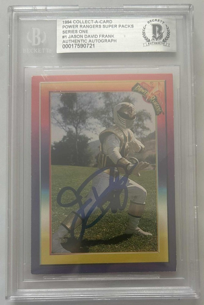 JASON DAVID FRANK SIGNED Card Slabbed POWER RANGERS 1994 Series 1 Beckett