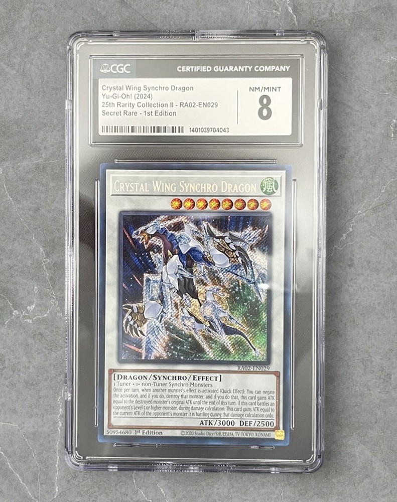 Crystal Wing Synchro Dragon Secret Rare 25th Anniversary Rarity Collection II 1st Edition RA02-EN029  