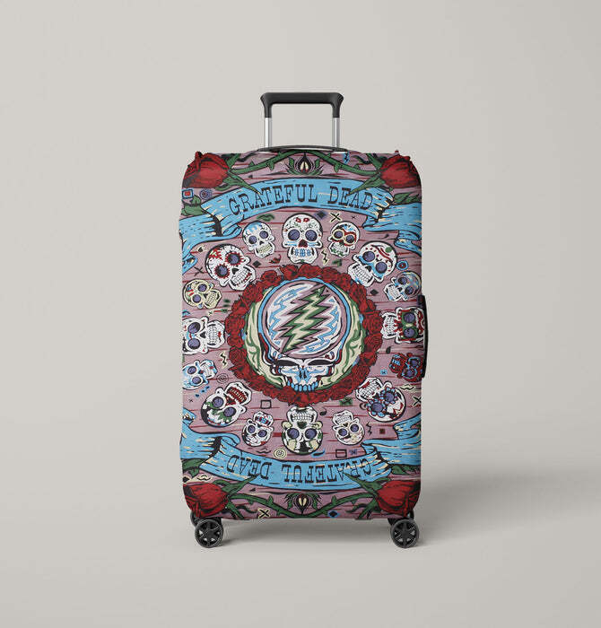 Grateful Dead Skull Luggage Cover for Suitcase Protector