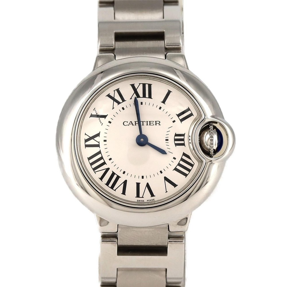 Authentic Cartier Ballon Bleu SM W69010Z4 Quartz Watch Stainless Steel