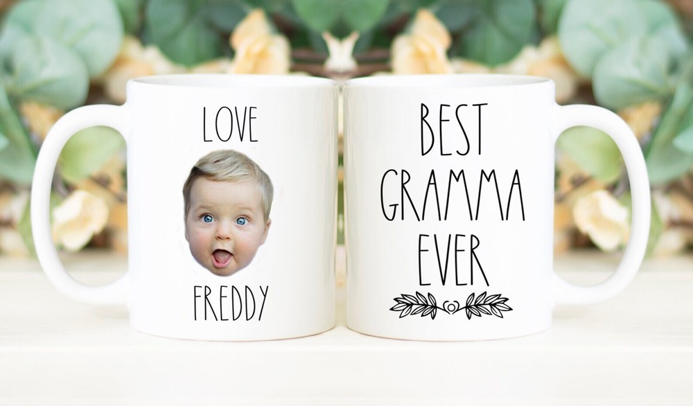 Best Gramma Ever Mug Custom Face Mug Personalized With Photo Of Baby