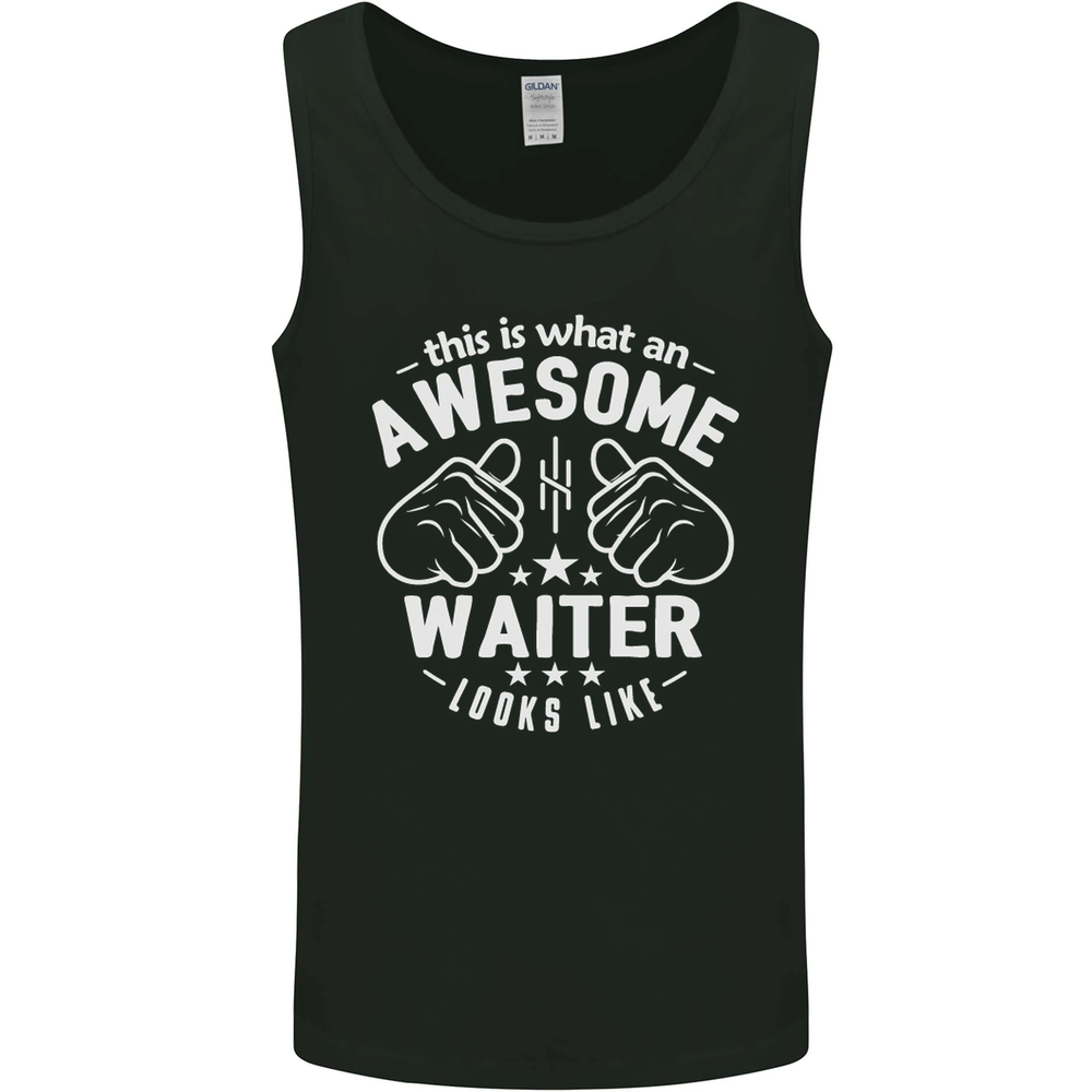 This Is What an Awesome Waiter Looks Like Mens Vest Tank Top