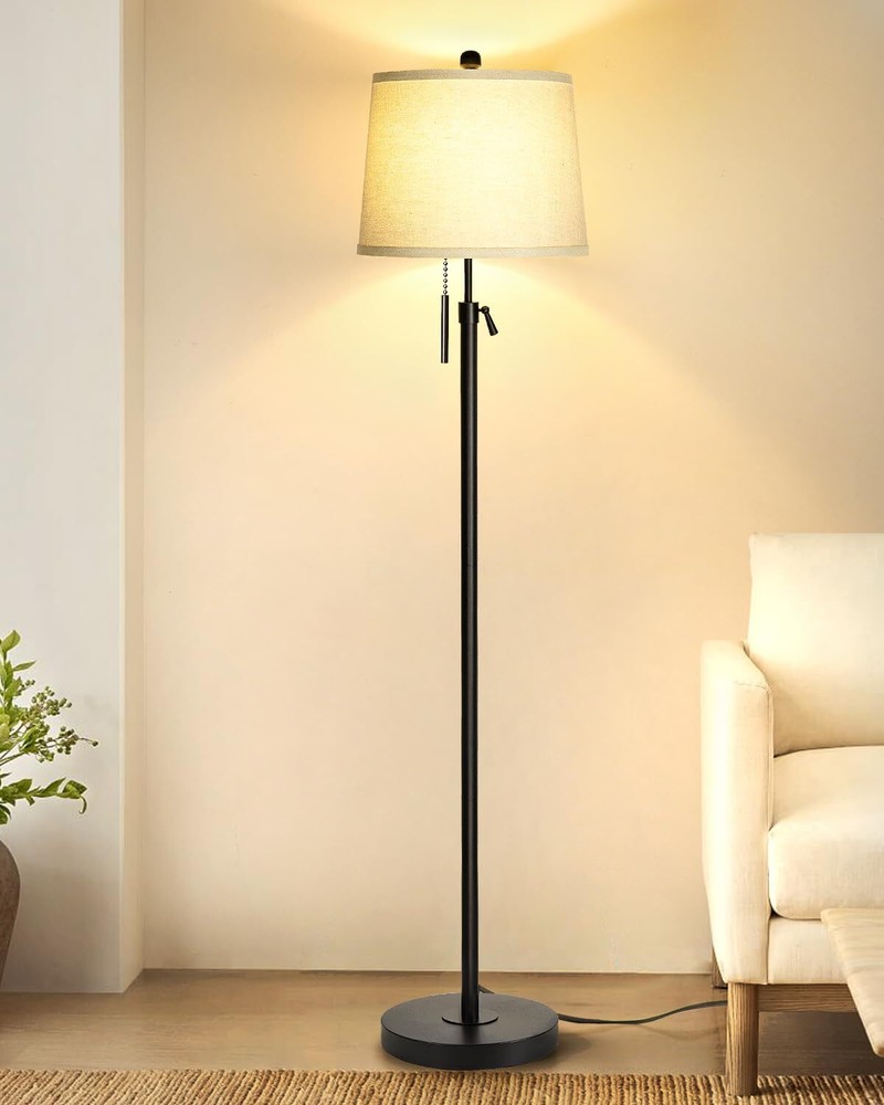 Floor Lamps for Living Room, Modern Floor Lamp Adjustable Height Standing Lam...