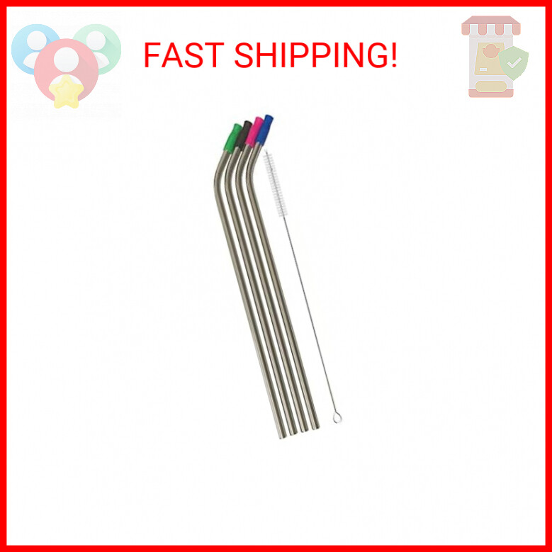 14 Inch Stainless Steel Straws, 4pcs Ultra Long Reusable 0.32