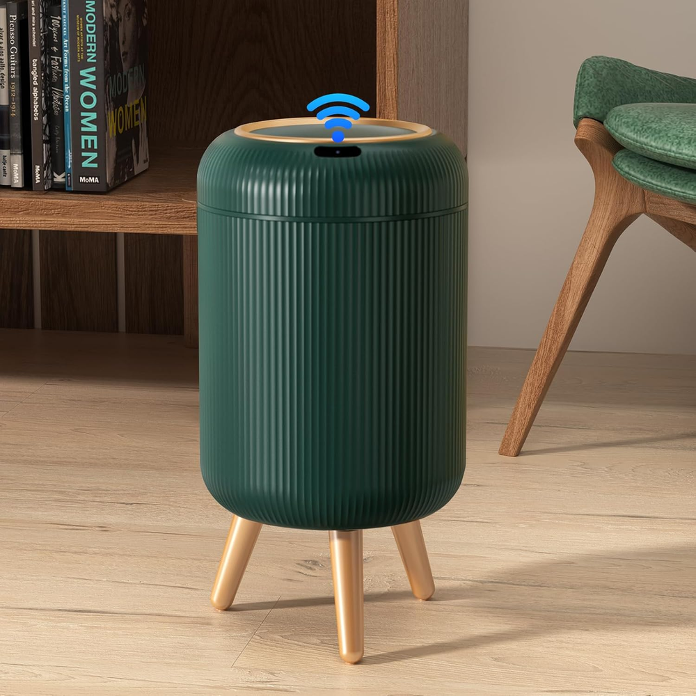 Smart Touchless 3 Gallon Trash Can with Motion Sensor for Home & Office - Green