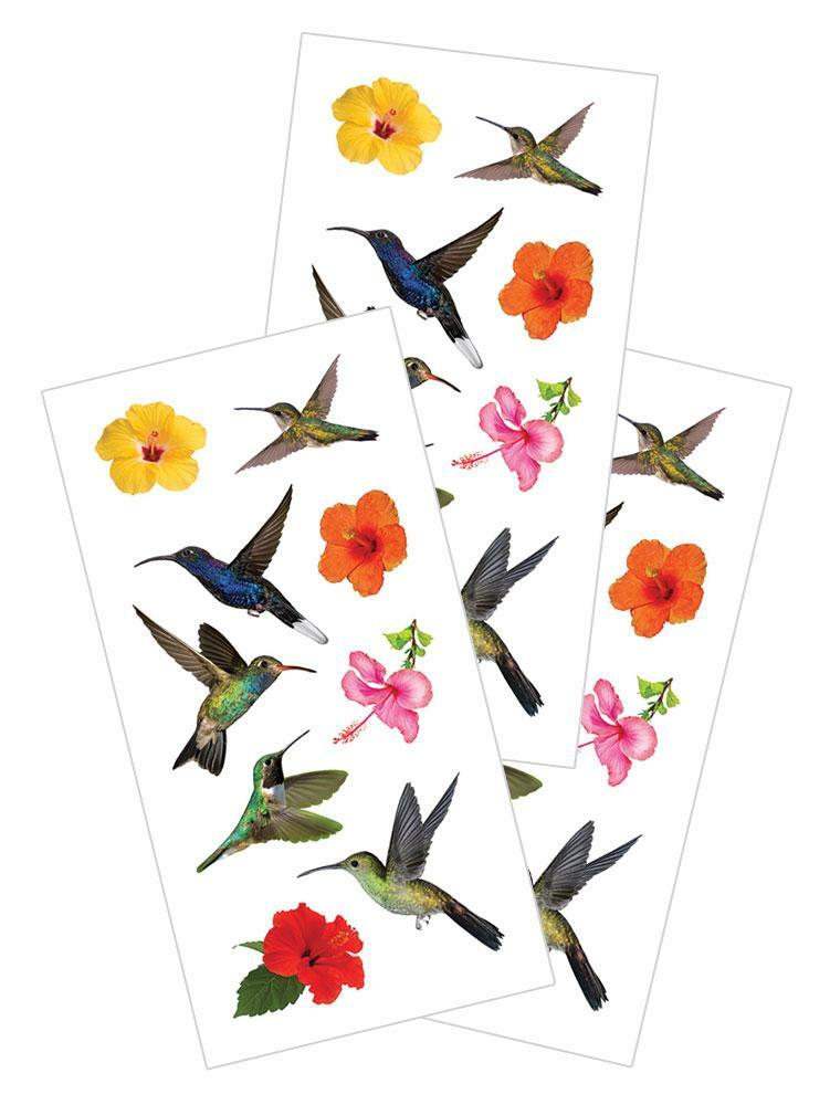 Hummingbirds Flowers  Stickers Planner Supply Papercraft Crafts Birding Journal