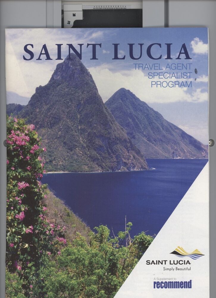 SAINT LUCIA TRAVEL AGENT SPECIALIST PROGRAM /ILLUSTRATED MAGAZINE /*RAREST*