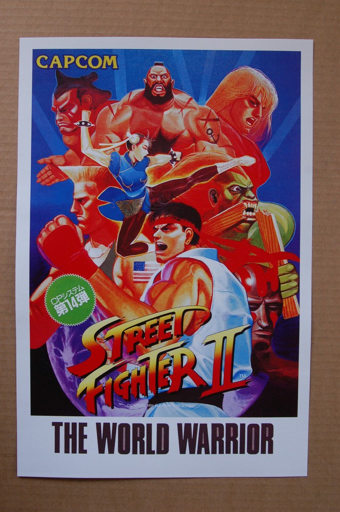 Street Fighter 2 The World Warrior Arcade Flyer Video Game promotional poster