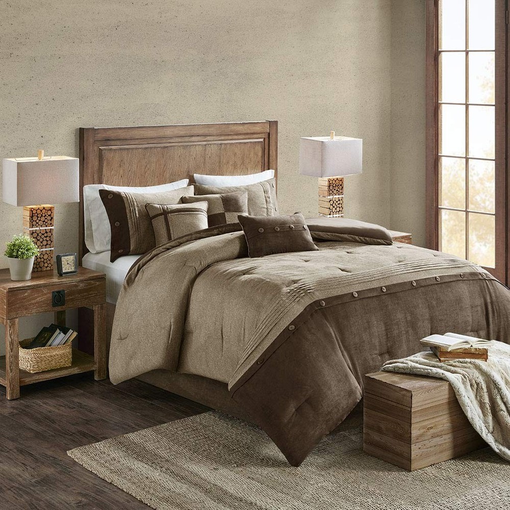 Boone Luxury Cozy Comforter Set - All-Season Down Alternative Faux Suede Hotel Style Bedding