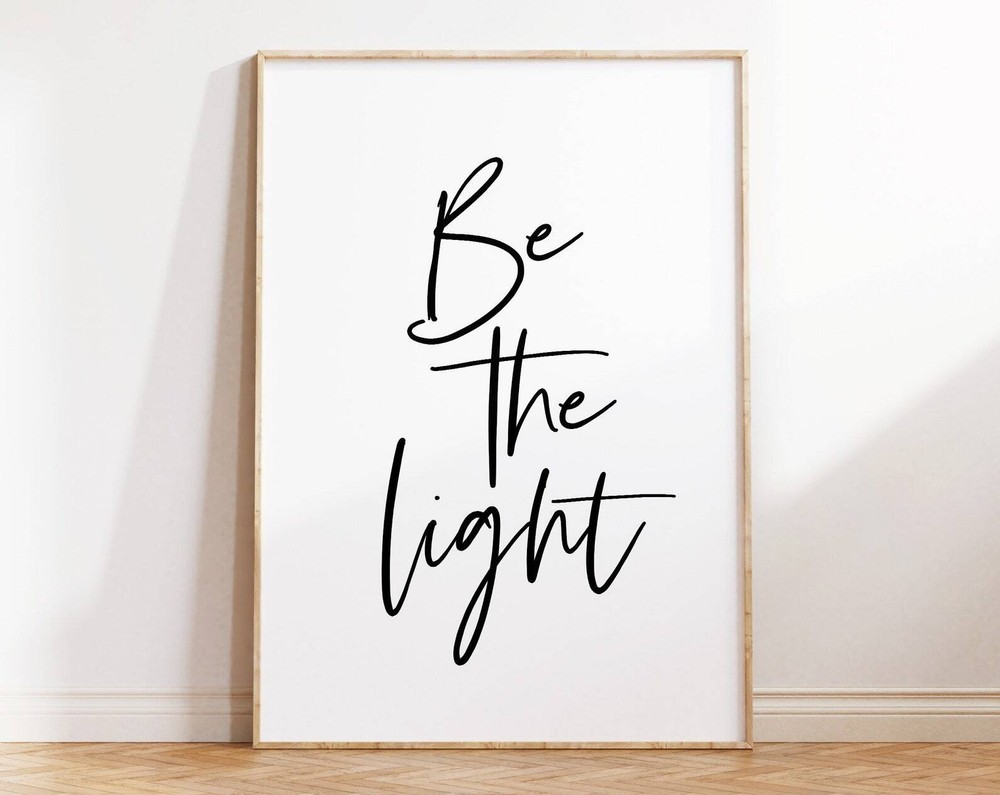 Motivational Quotes Wall Art Be The Light Printable Wall Art Inspirational