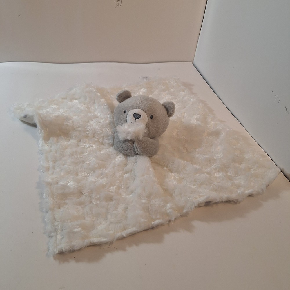 Carters Just One You Grey White  Clouds & Snowflakes Baby Security Blanket Plush