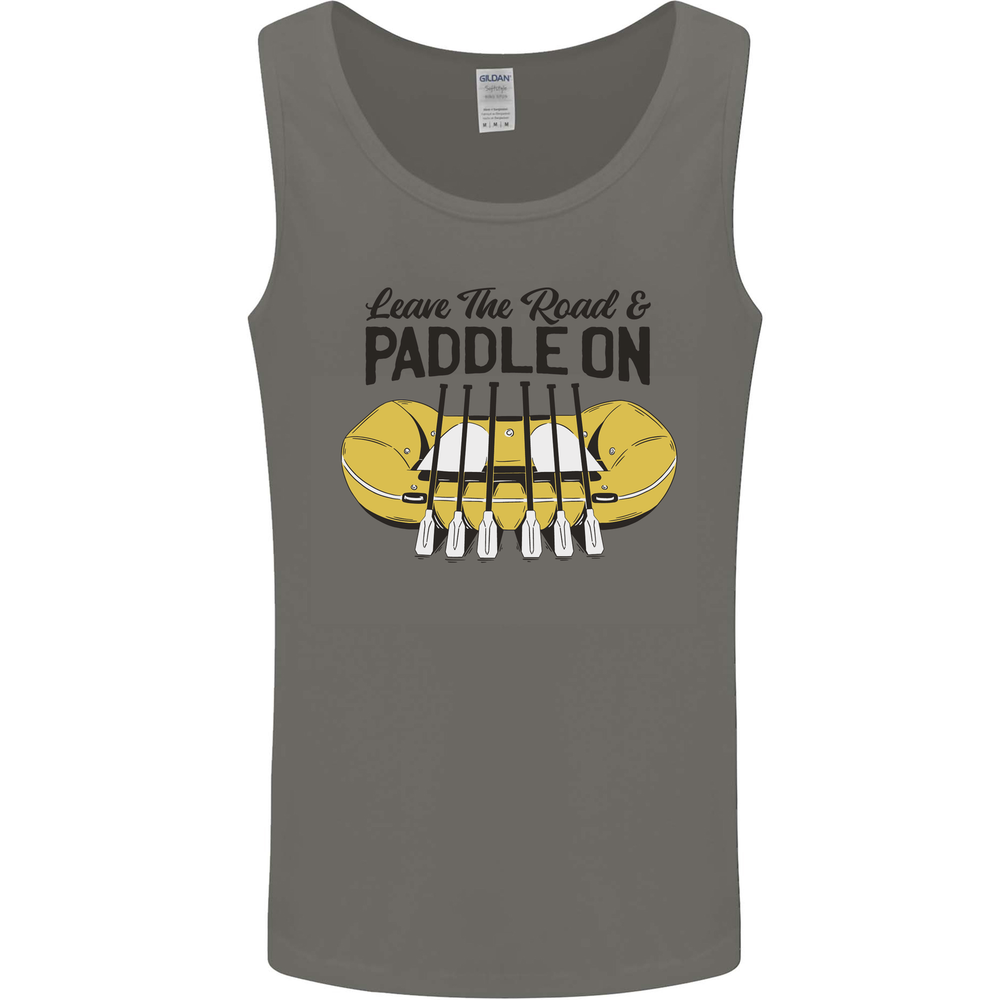 Paddle On White Water Rafting Dinghy Funny Mens Vest Tank Top
