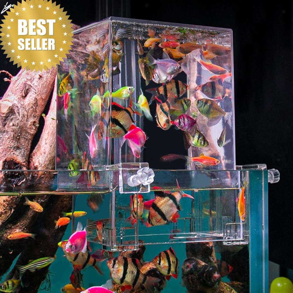 Suspended Negative Pressure Auto-Refill Clear Fish Tank Aquarium Decor