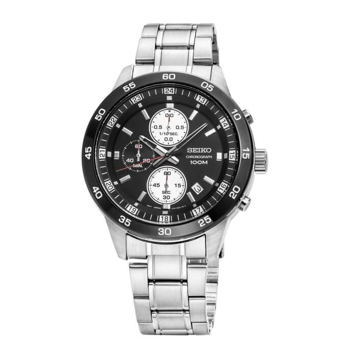 New Watch Seiko Quartz SKS647P1 Chronograph Black Bezel SKS647 Men's Watch