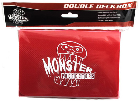 Double Deck Box - Red Monster Protectors GAMING SUPPLY BRAND NEW ABUGames