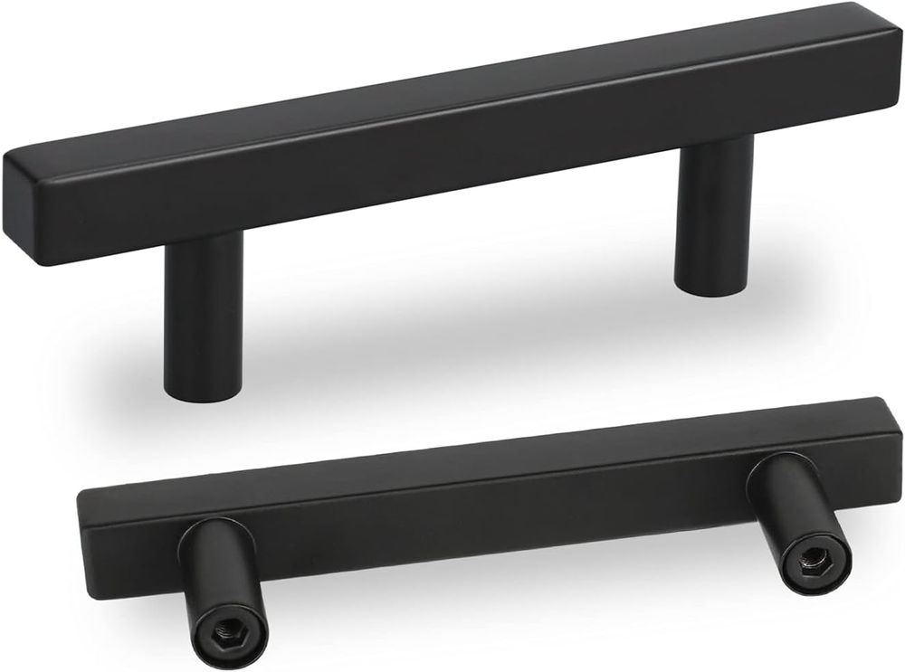 3 Cabinet Handles Black Kitchen Cabinet Pulls Black 10 Pack PHJ22BK 76Mm Cabinet