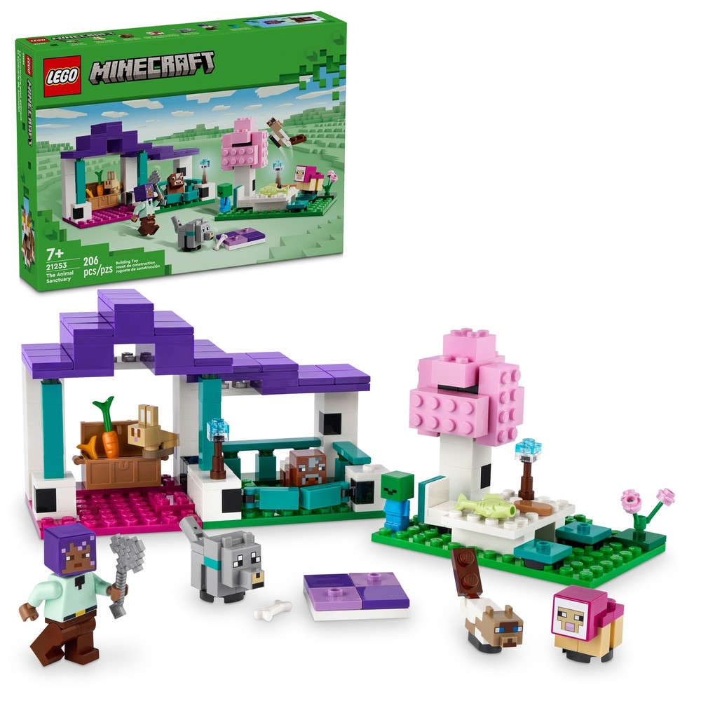 Lego Minecraft 21253 The Animal Sanctuary 206 Piece Building Set for Kids Age 7 and Up