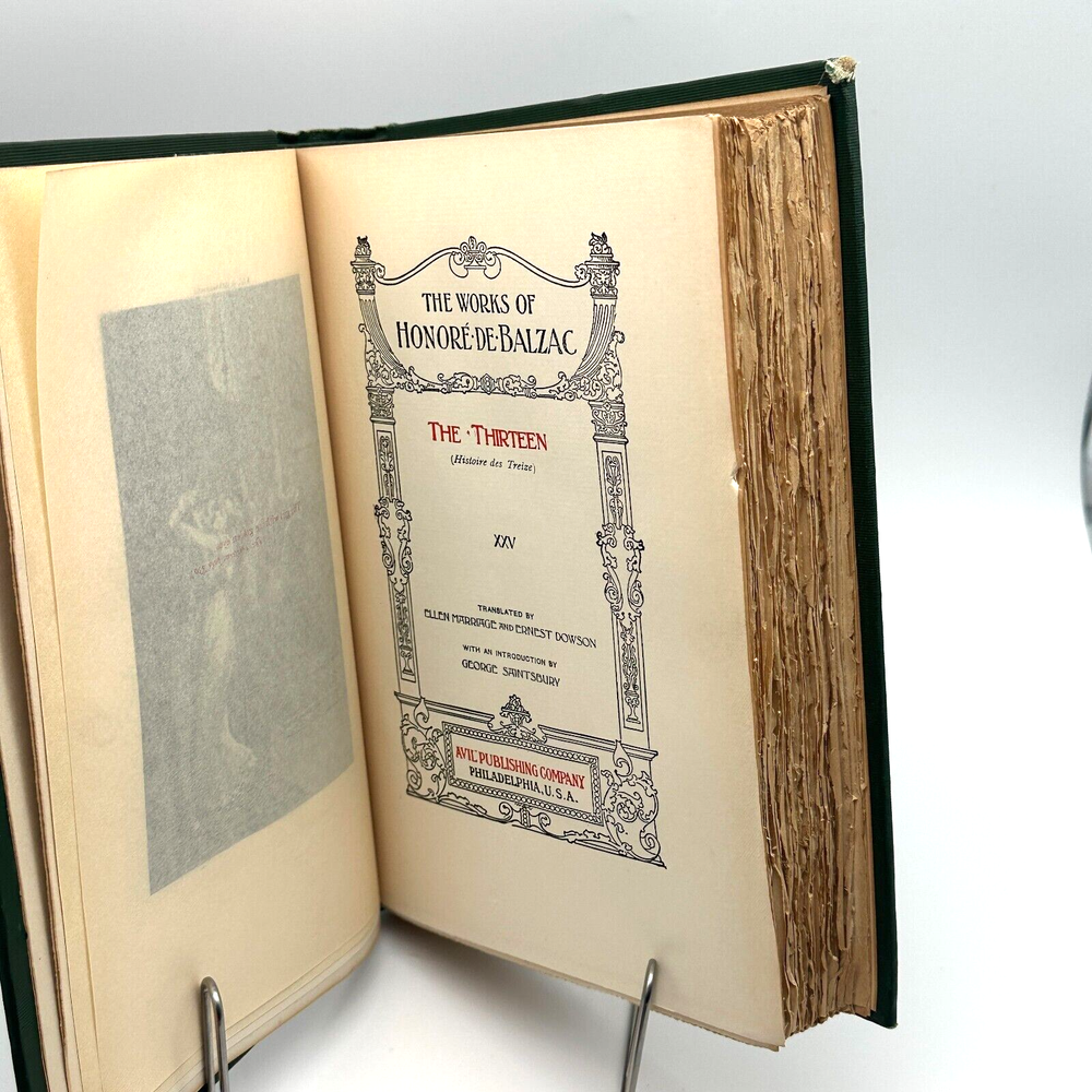 Rare 1901 Balzac The Thirteen Connoisseur Edition Limited Avil Publishing XXV