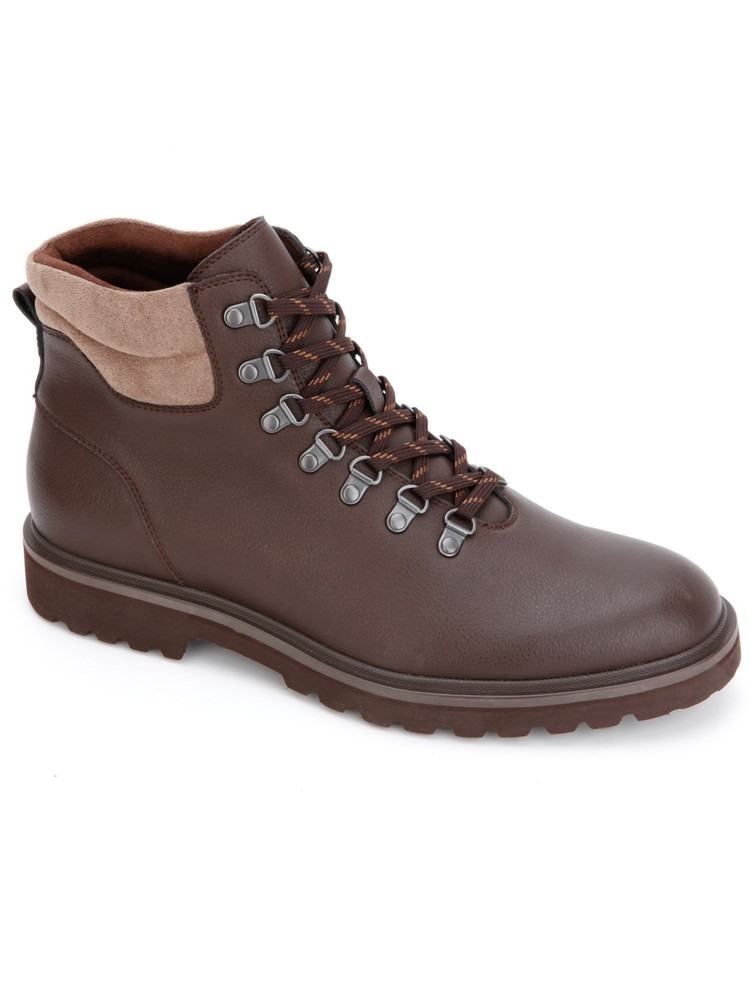 Kenneth Cole Mens Brown Klay Block Heel Hiking Boots Size 8