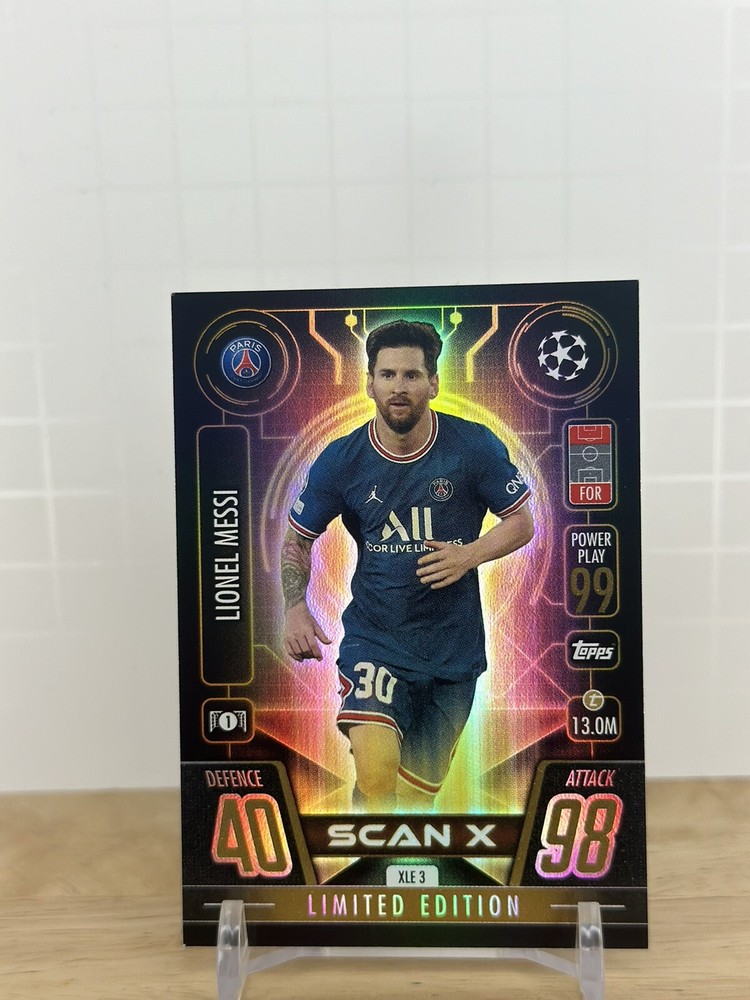 2021 Topps Match Attax Scan X Limited Edition Lionel Messi Paris Saint-Germain