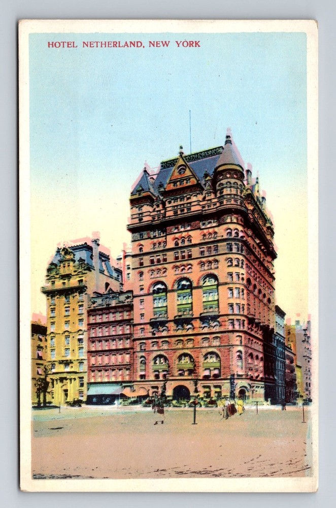 New York City NY, Hotel Netherland, Souvenir, Vintage Postcard