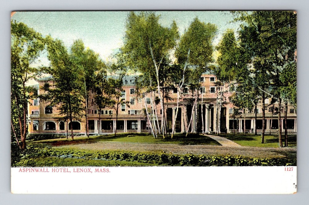Lenox MA-Massachusetts, Aspinwall Hotel, Souvenir, Vintage Postcard