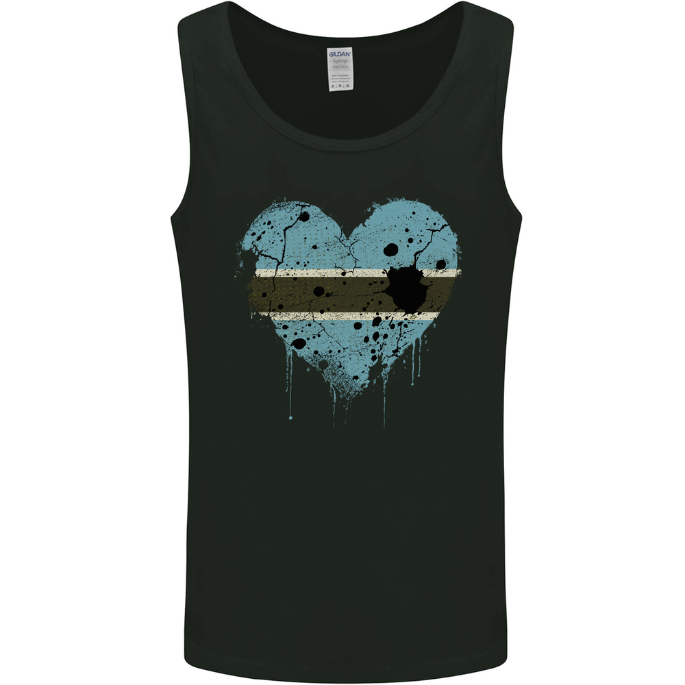 Love Botswana Flag Batswana Day Football Mens Vest Tank Top