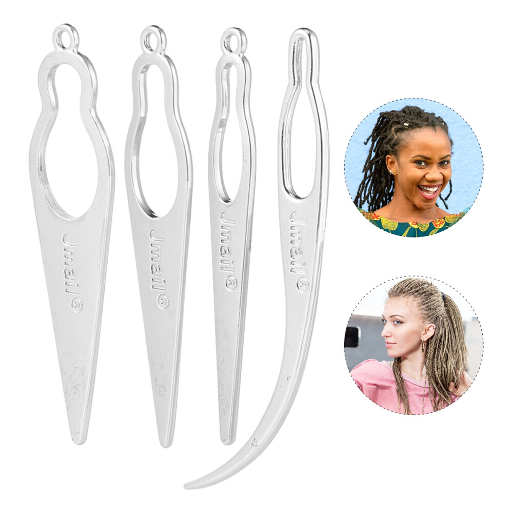 4-Piece Dreadlock Crochet Tool Kit for Hair Locking & Braiding