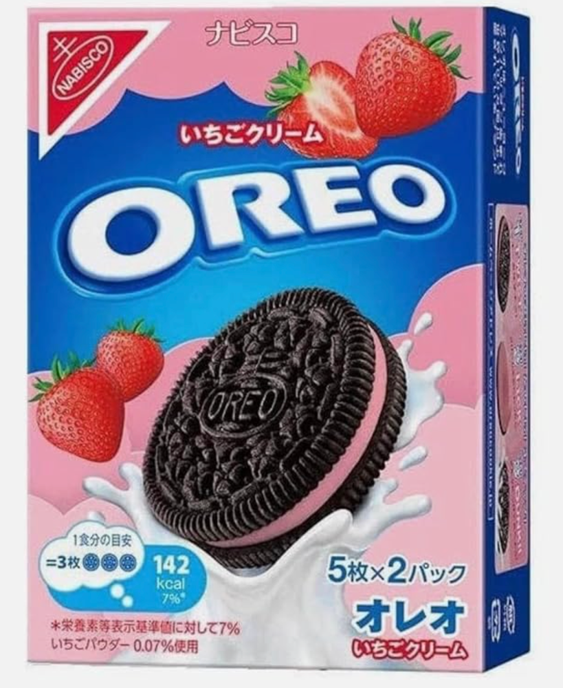 Oreo Strawberry Cream Sandwich Cookies, Japan Exclusive Limited Edition Flavor