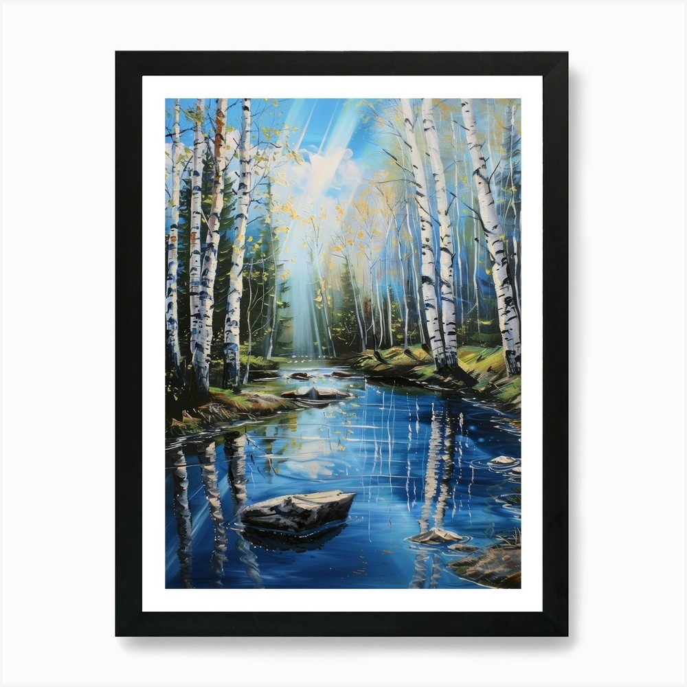 Birch Trees 24 Art Print Framed Wall Art Poster Canvas Print Picture