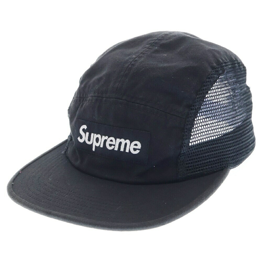 Supreme 18Ss Mesh Side Panel Camp Cap Black EG470