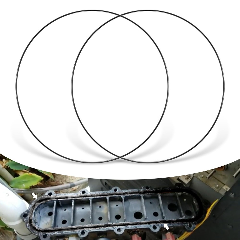 006713F Pool Heater O-Ring Gasket 2 Pack for Raypak Heater Heat Exchanger, Black