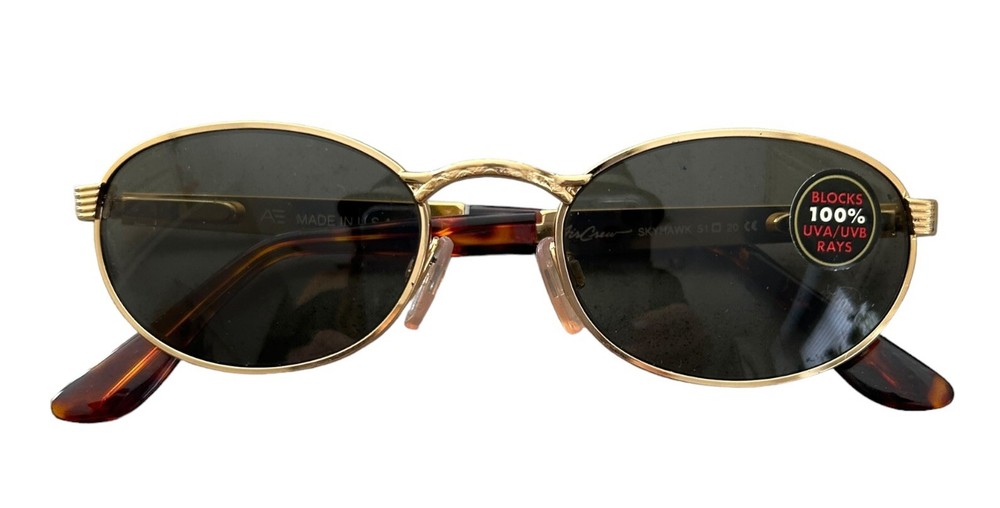VTG Gold Frame Sunglasses Skyhawk Military Tactical Aviation Air Crew NOS Black