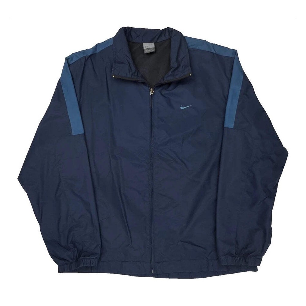Nike Windbreaker - Large Blue Polyester