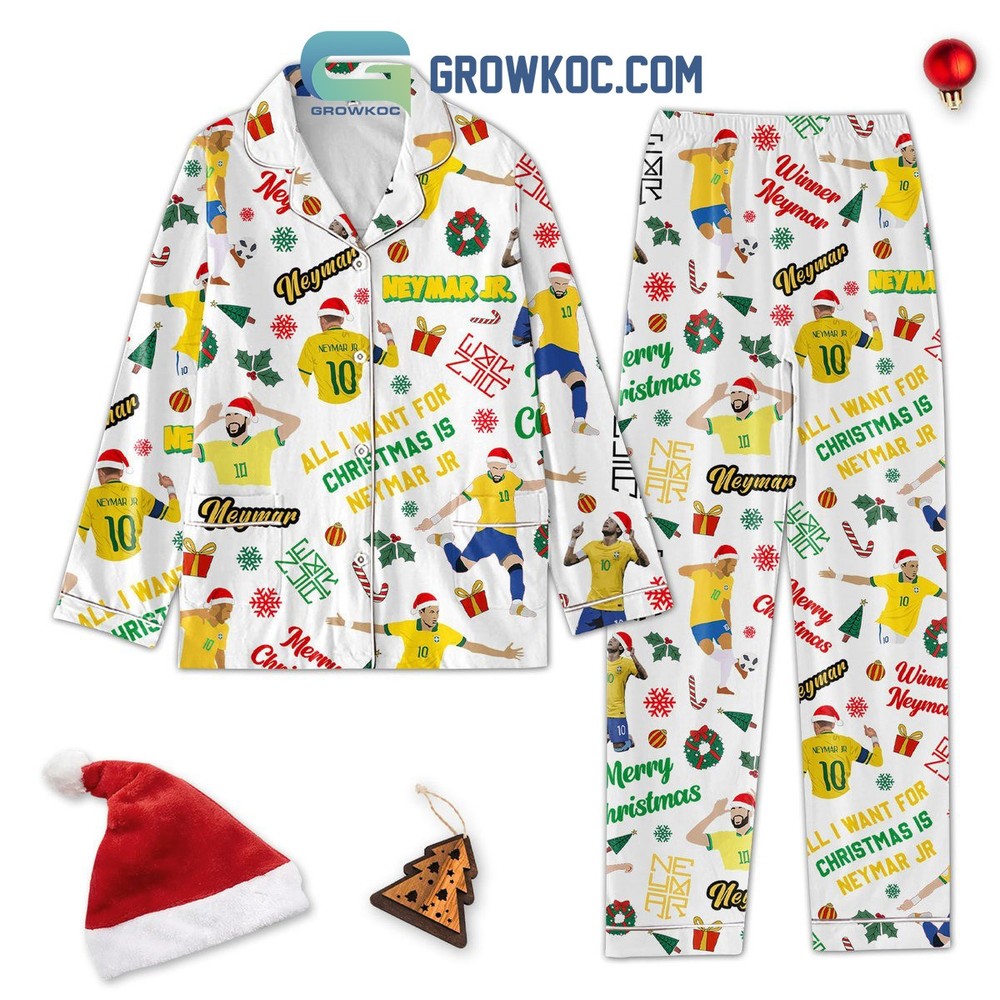 Neymar Jr Christmas Polyester Pajama Set for Fans