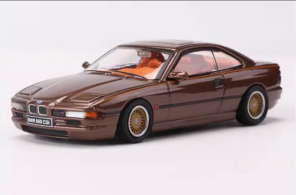 Shadow 1/64 Scale BMW 850 CSI Brown Diecast Car Model Toy Collection Gift