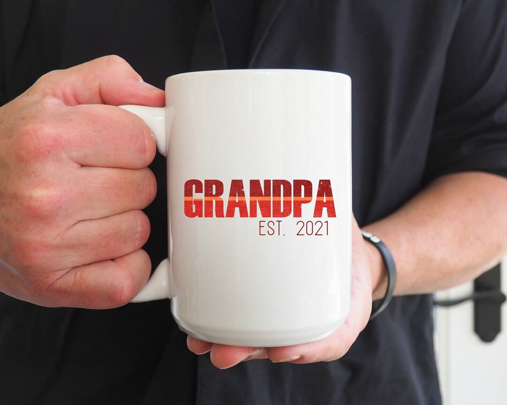 Grandpa Coffee Mug Father's Day Gift Fall New Grandpa Gift Pregnancy Reveal Mug