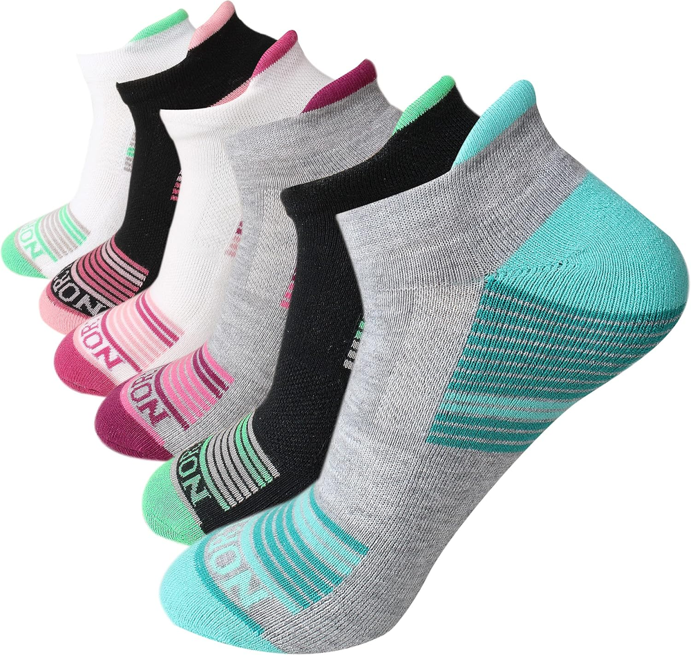 Compression Ankle Socks 6 Pack for Men Women Athletic Cushioned Support
