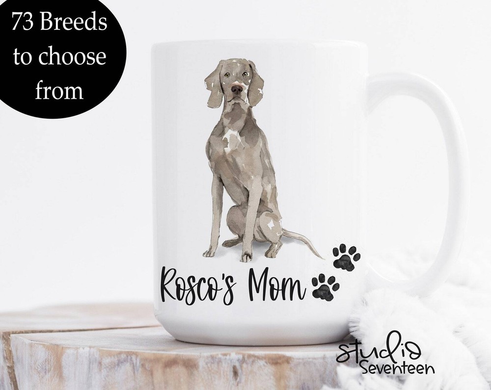 Custom Dog Mom Mug with Pet Portrait – Personalized Gift for Dog Lovers