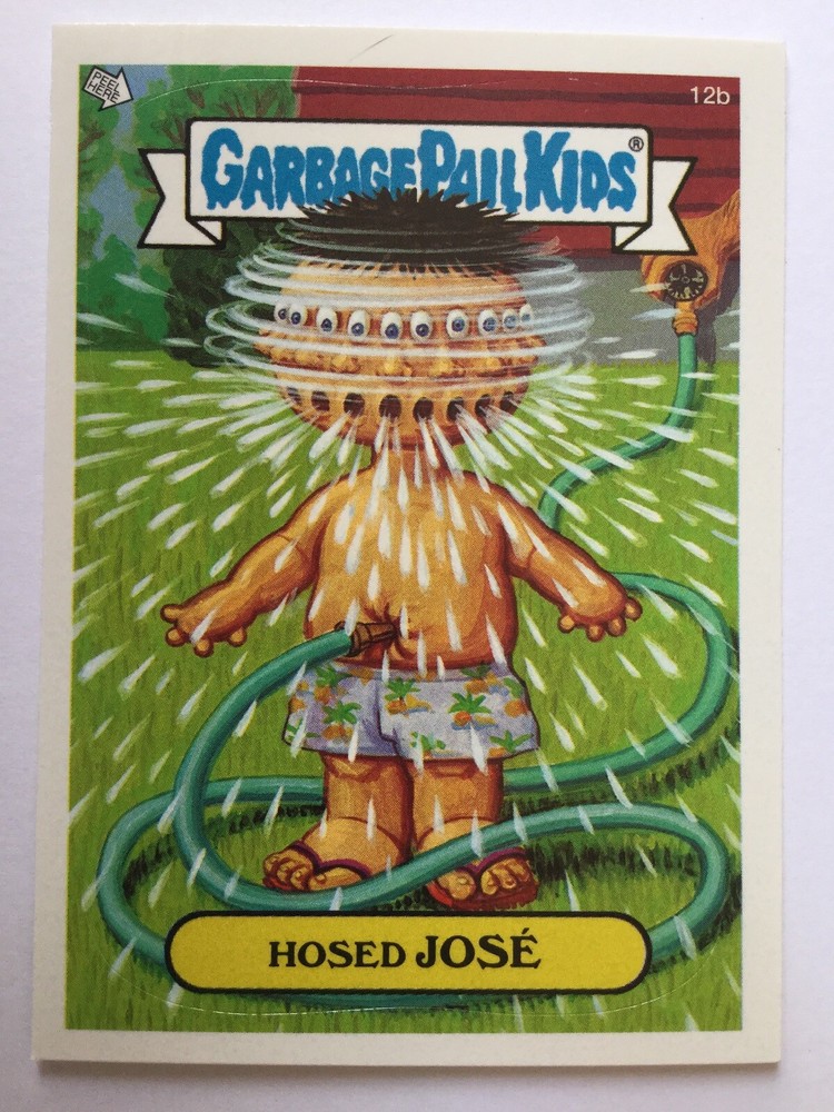 Garbage Pail Kids Series 3 Topps Sticker 12b Hosed Jose Checklist