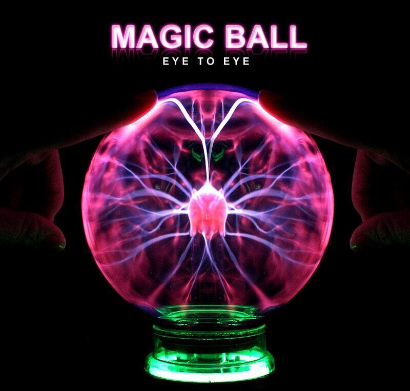 4/8in Plasma Ball Touch Activated Magic Globe Orb Table Lamp Sphere Nebula Light