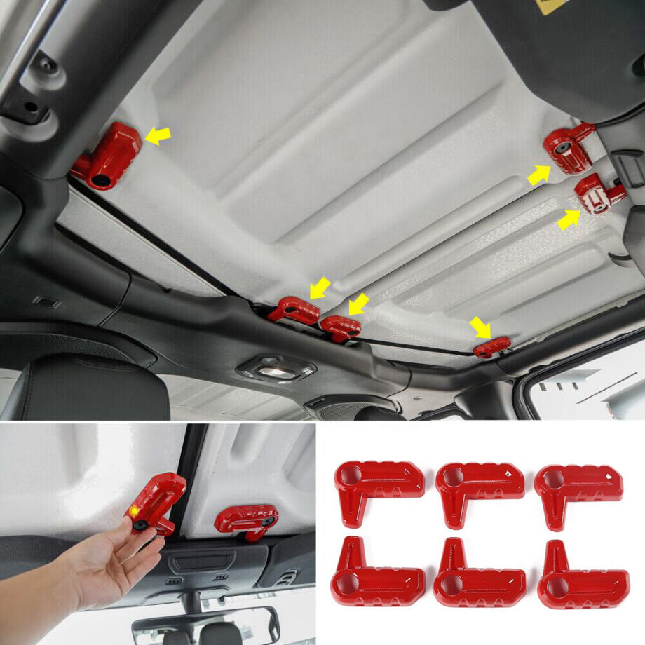 Jeep Wrangler JL 18-23 Red Roof Removal Switch Cover Trim 6P