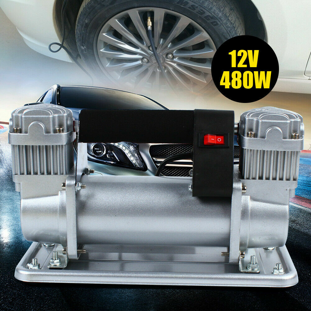 12V 480W Car Air Compressor Tire Inflator w/Gauge 150PSI Tyre Air Pump HeavyDuty