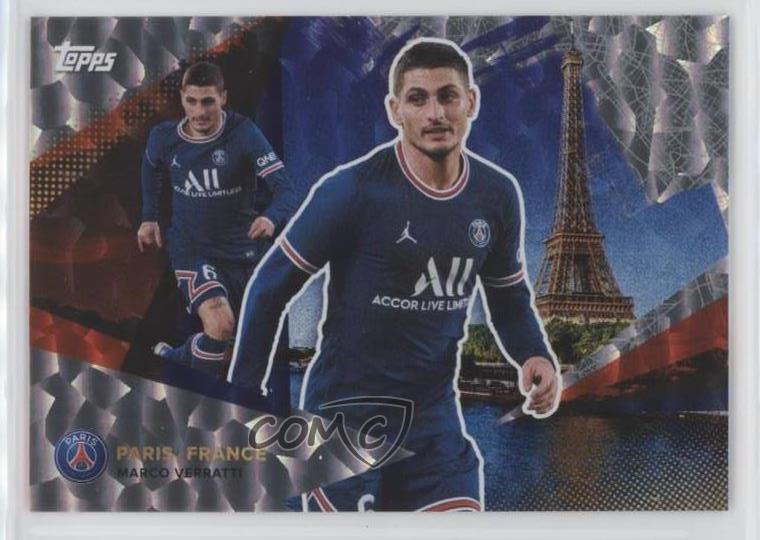 2021-22 Topps Paris Saint-Germain Team Set Our City Icy Foil Marco Verratti #24