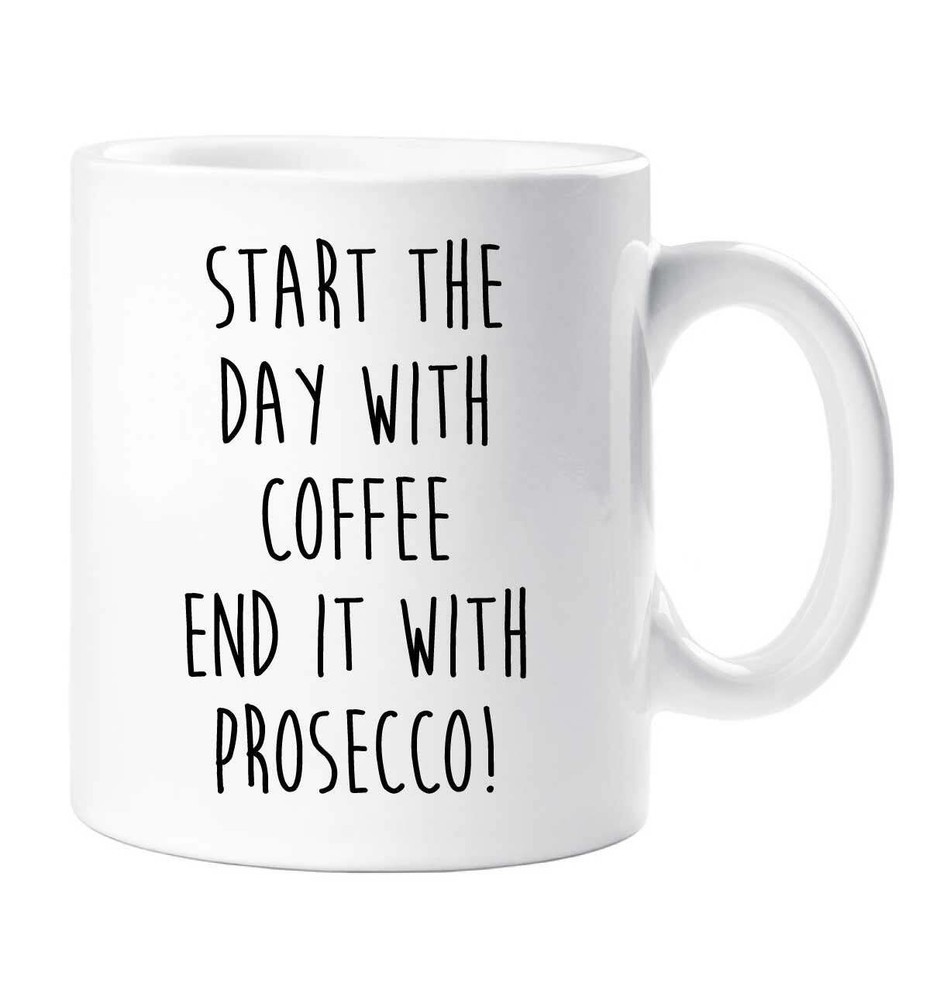 Prosecco Coffee Mug Perfect Gift for Mum or Girlfriend Fun Morning Coffee Evening Wine
