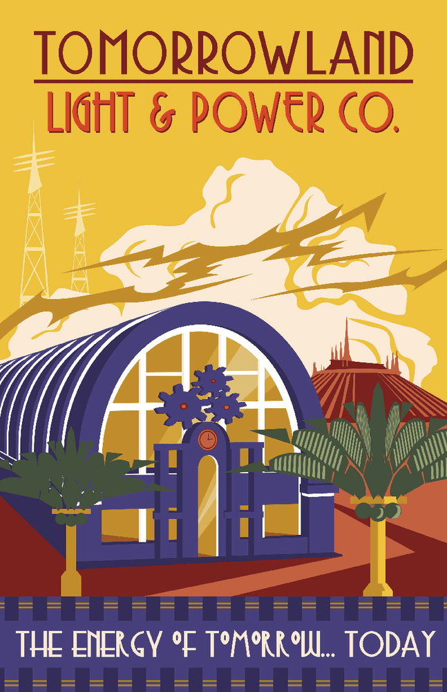 Disney Magic Kingdom Space Mountain 13x19 Art Print Poster Tomorrowland Decor  